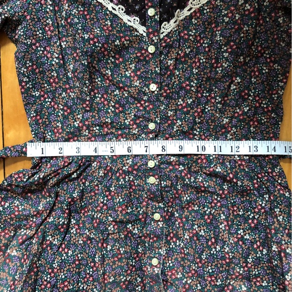 Small Vintage Bohemian Victorian Prairie Gunne Sax Jessica Dress *Please Read* - Picture 12 of 14